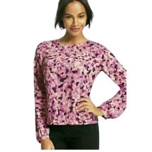 CAbi Pink Kaleidoscope Top Size XS